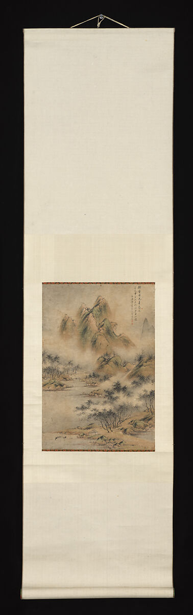 Landscape, Wu Tong (Chinese, active ca. 1834), Hanging scroll; ink and color on paper, China