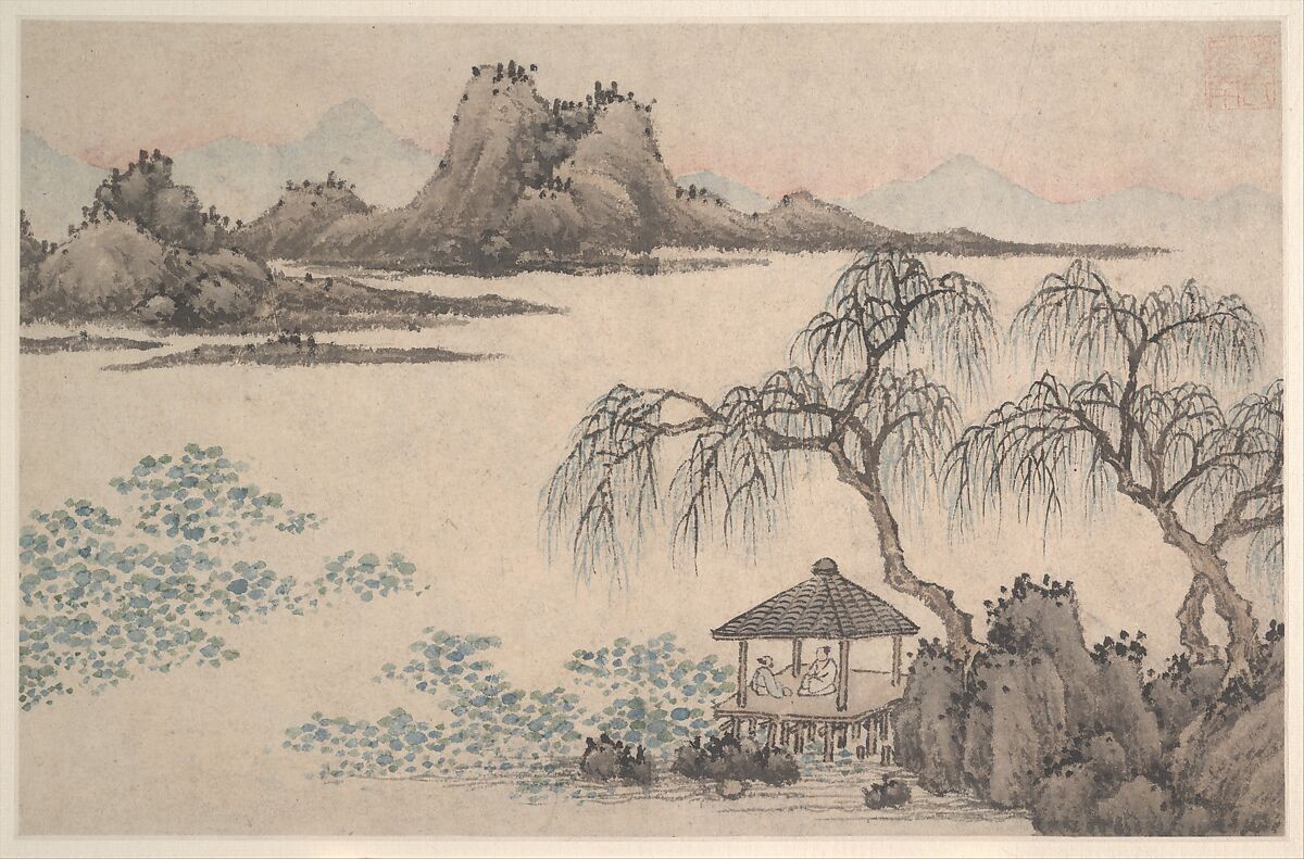 Attributed to Shen Zhou | Landscape with Pavilion and Willows | China |  Ming (1368–1644) or Qing (1644–1911) dynasty | The Metropolitan Museum of  Art