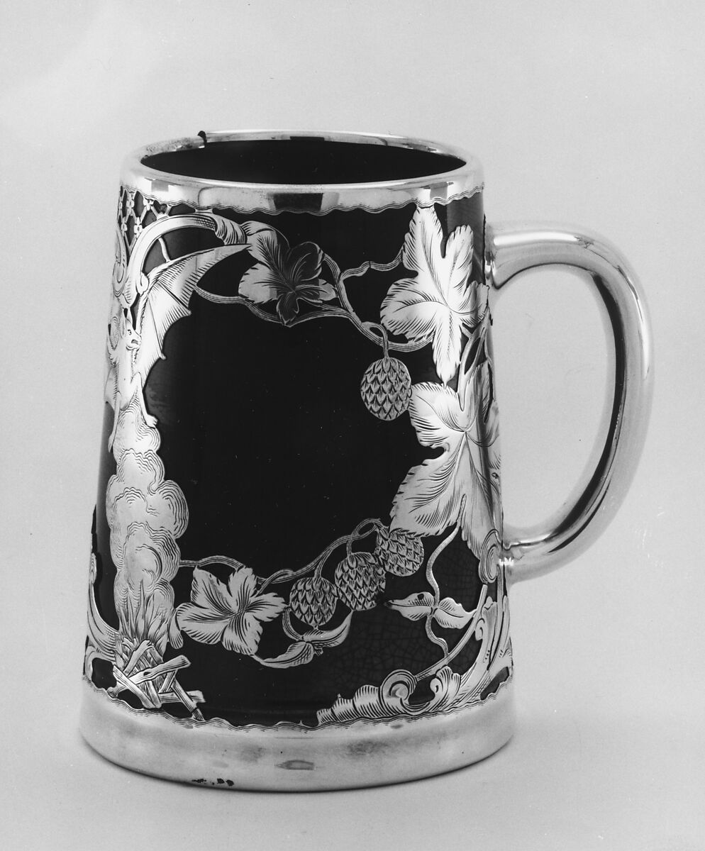 Mug, Rookwood Pottery Company (American, Cincinnati, Ohio 1880–1967), Probably earthenware, silver, American