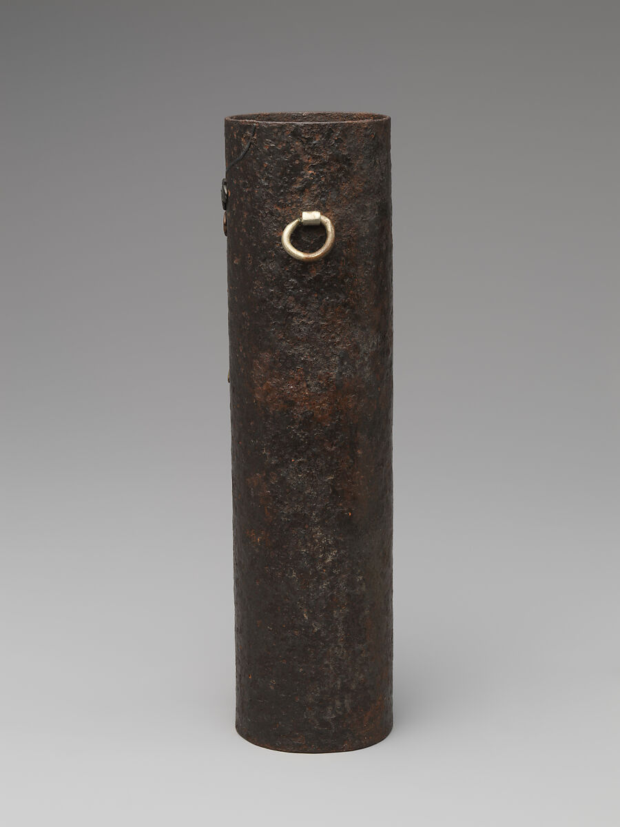 Hanging Vase, Iron inlaid with copper, silver and copper alloys (shibuichi), gilded accents, Japan