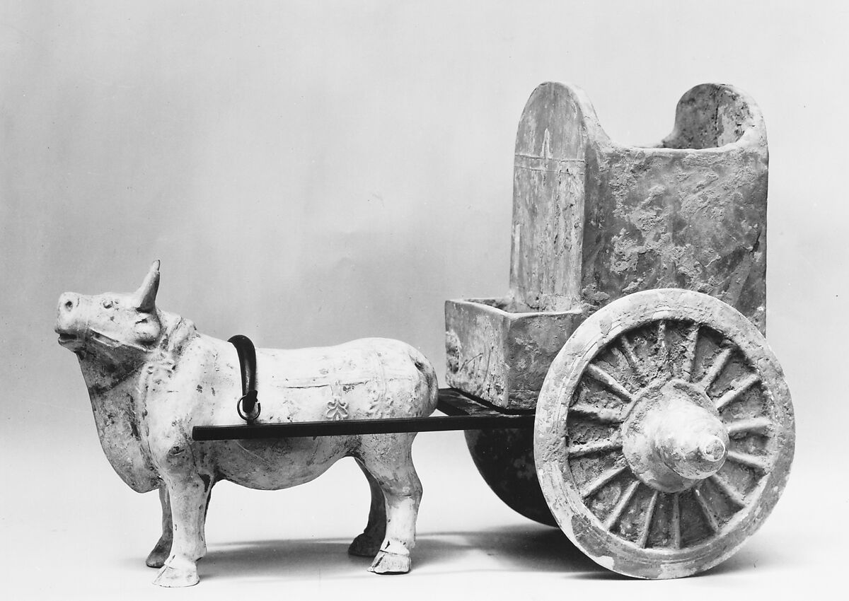 Ox cart, Earthenware, China 