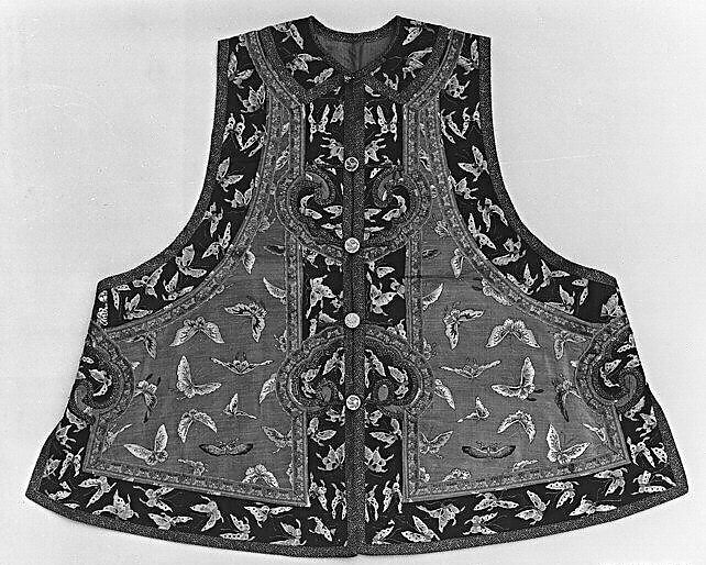 Woman's Sleeveless Jacket with Butterflies, Tapestry-woven silk and metallic thread (kesi), China 
