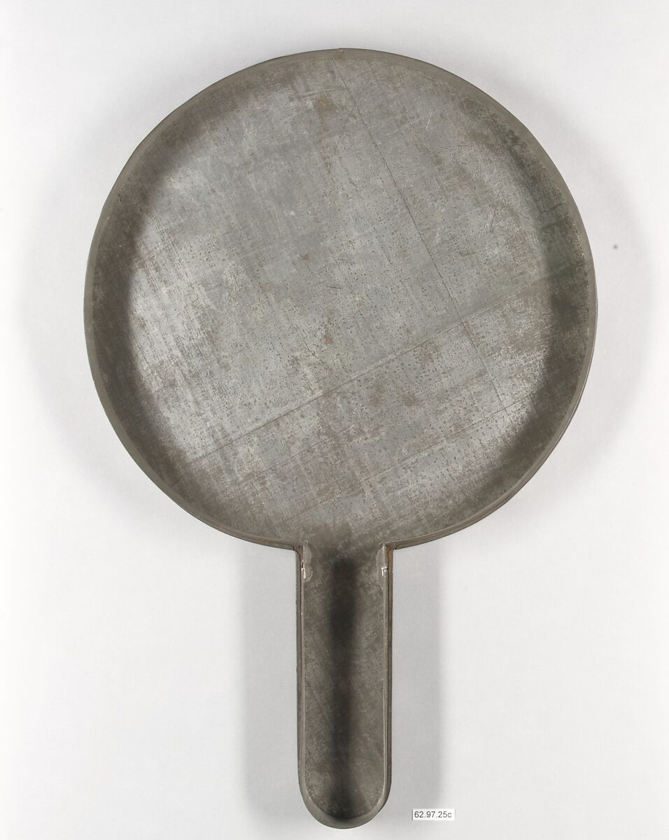 Fan with Landscape, Silk embroidery on simple gauze silk; rim and handle: lacquered wood; case: painted iron, China