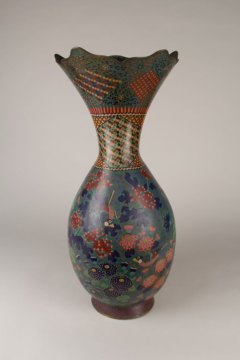 Vase, Cloisonné enamel, Japan