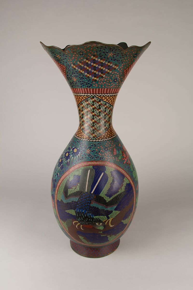 Vase, Cloisonné enamel, Japan 