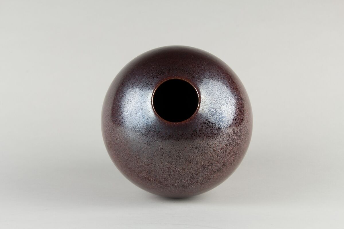 Jar, Porcelain with iron-corrosion glaze (Jingdezhen ware), China