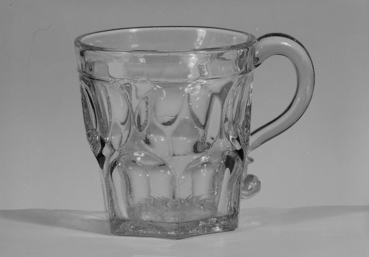 Mug, Pressed glass, American 
