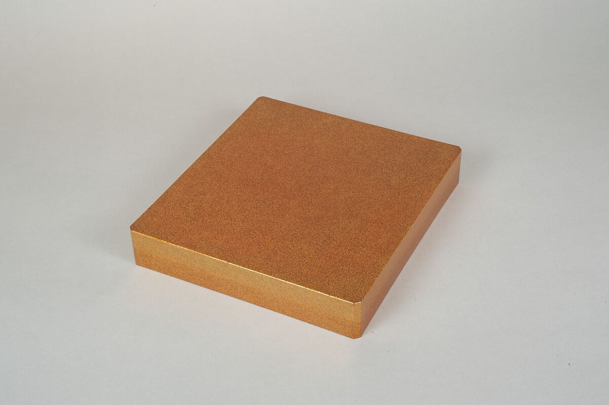 Writing Box with Illustrated Books, Gold and silver maki-e on gold-sprinkled lacquer, Japan