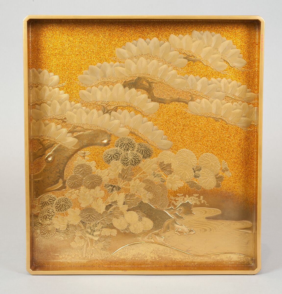 Writing Box with Illustrated Books, Gold and silver maki-e on gold-sprinkled lacquer, Japan
