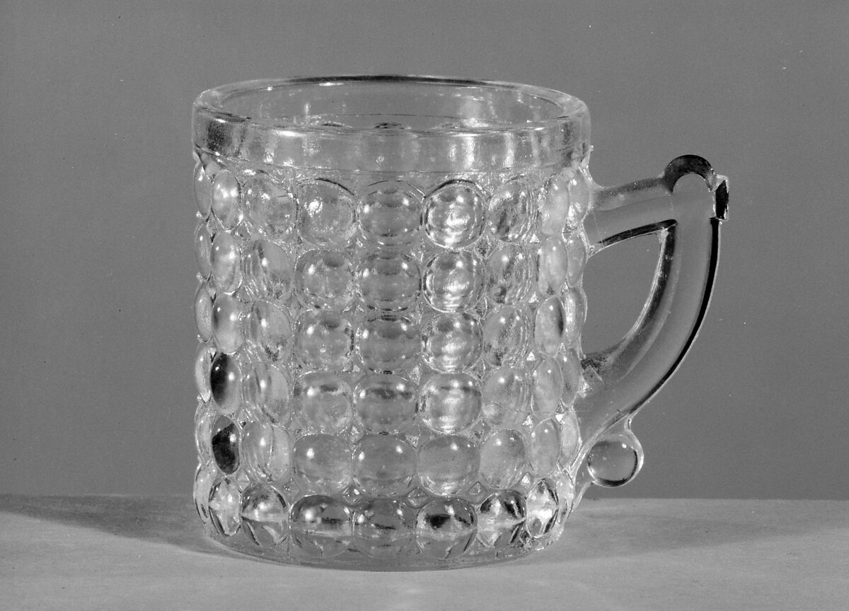 Mug, Adams and Company, Pressed yellow glass, American 