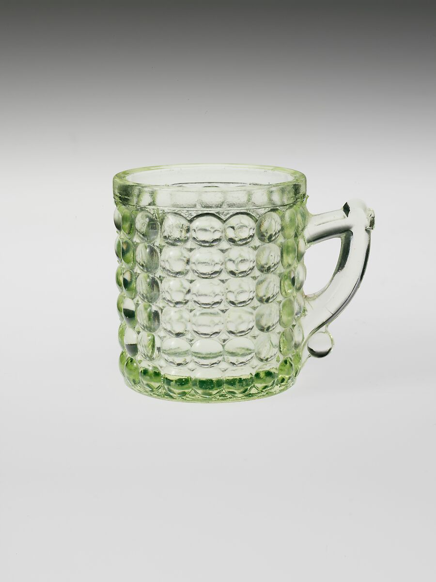 Mug, Adams and Company, Pressed yellow glass, American 