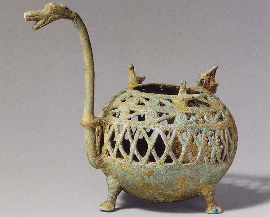 Incense Burner with Dragon Spout, Bronze, Vietnam 