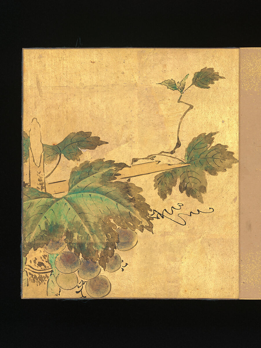 Albums of scenes from The Tale of Genji, Tosa Mitsunori (Japanese, 1583–1638), Two albums of thirty leaves; ink, red pigment, and gold on paper, Japan
