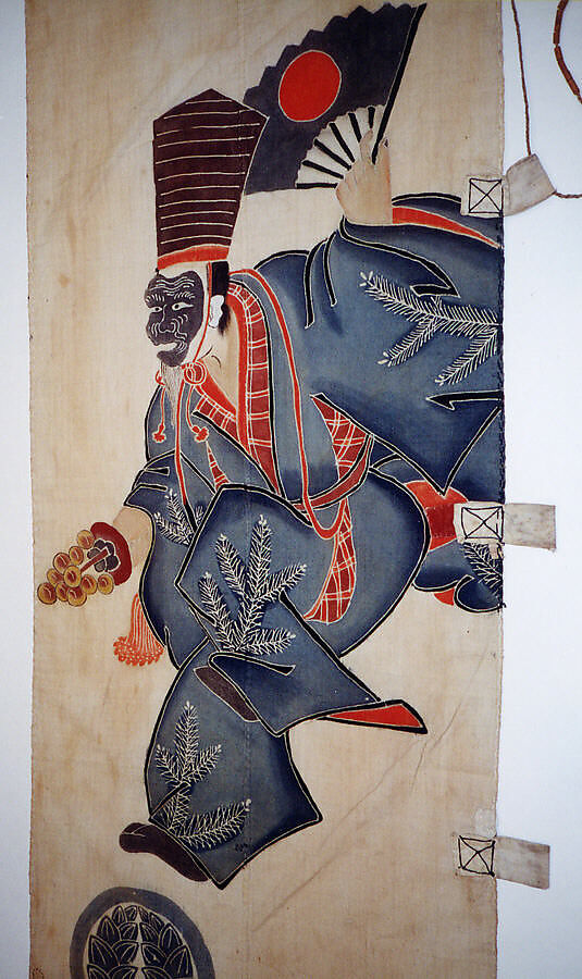 Banner (Nobori), Cotton, hemp (?), bamboo, paper, Japan