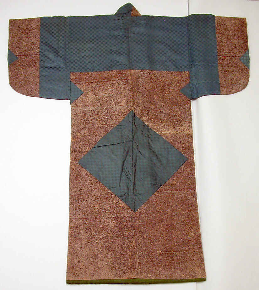 Man's Paper Garment, Paper with silk satin damask patches, Japan