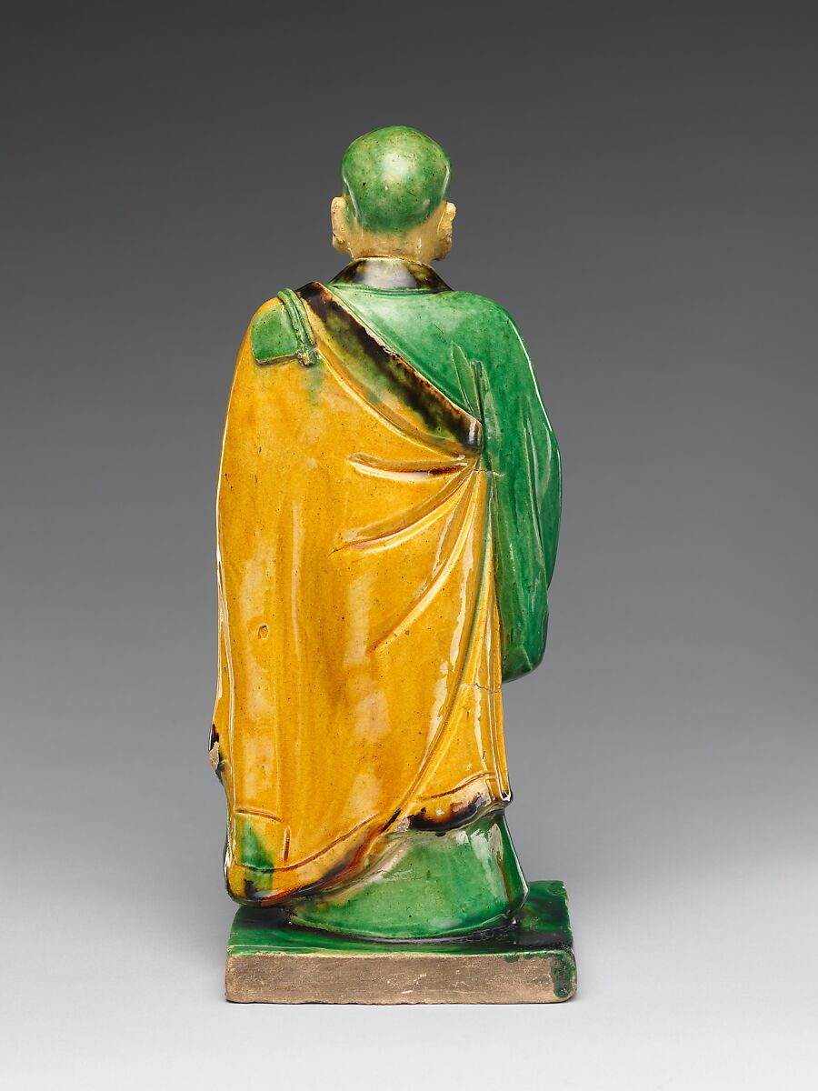 Par nirvana (death and transcendence of the Buddha) and attendant arhats, Qiao Bin (Chinese, active 1481–1507), Earthenware with polychrome glaze, China