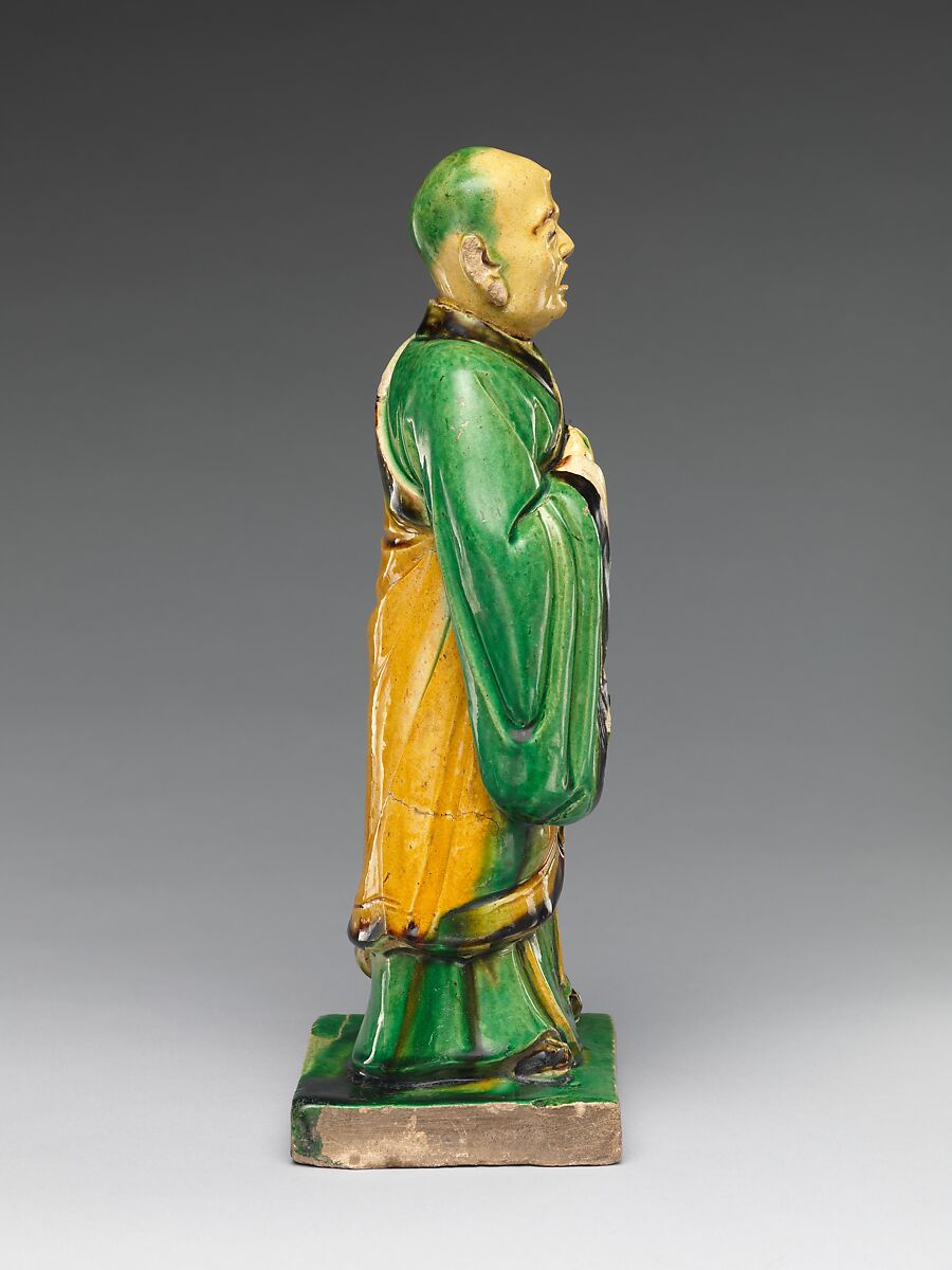 Par nirvana (death and transcendence of the Buddha) and attendant arhats, Qiao Bin (Chinese, active 1481–1507), Earthenware with polychrome glaze, China