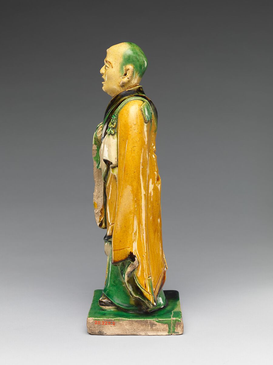 Par nirvana (death and transcendence of the Buddha) and attendant arhats, Qiao Bin (Chinese, active 1481–1507), Earthenware with polychrome glaze, China