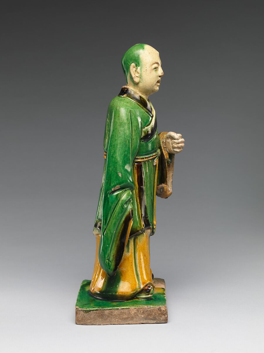 Par nirvana (death and transcendence of the Buddha) and attendant arhats, Qiao Bin (Chinese, active 1481–1507), Earthenware with polychrome glaze, China