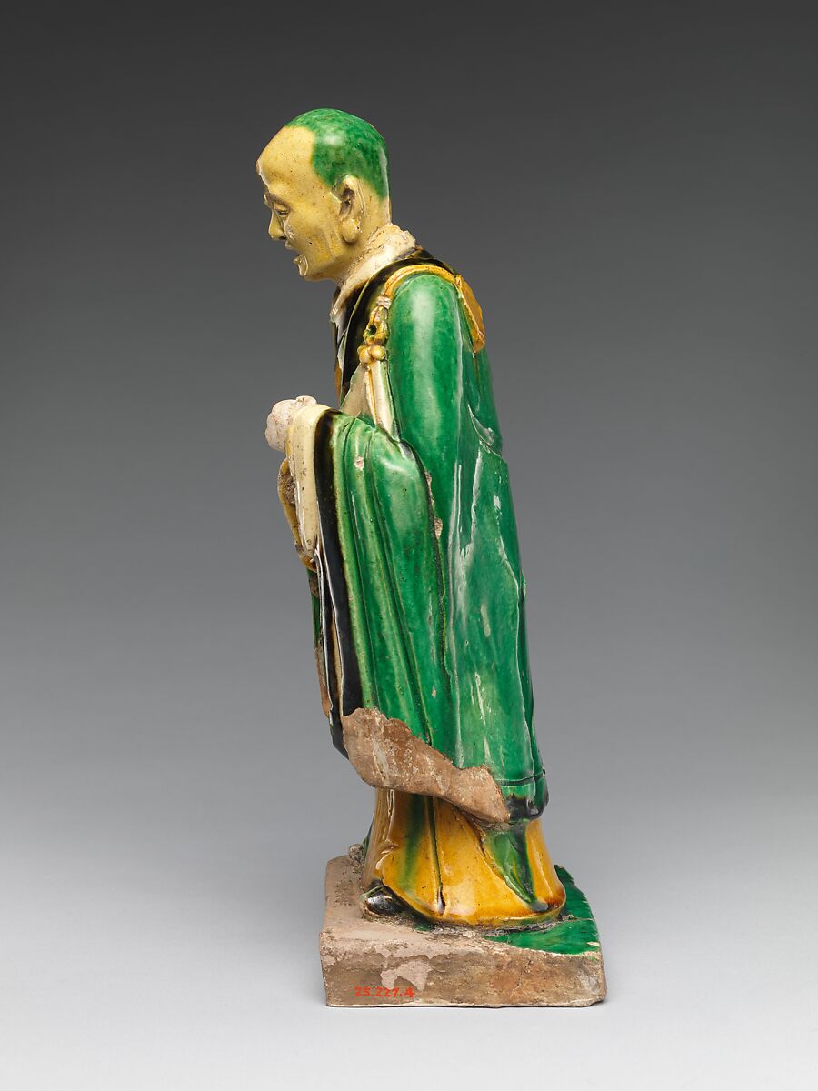 Par nirvana (death and transcendence of the Buddha) and attendant arhats, Qiao Bin (Chinese, active 1481–1507), Earthenware with polychrome glaze, China