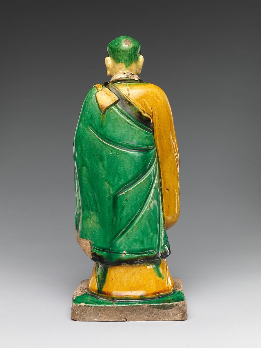 Par nirvana (death and transcendence of the Buddha) and attendant arhats, Qiao Bin (Chinese, active 1481–1507), Earthenware with polychrome glaze, China