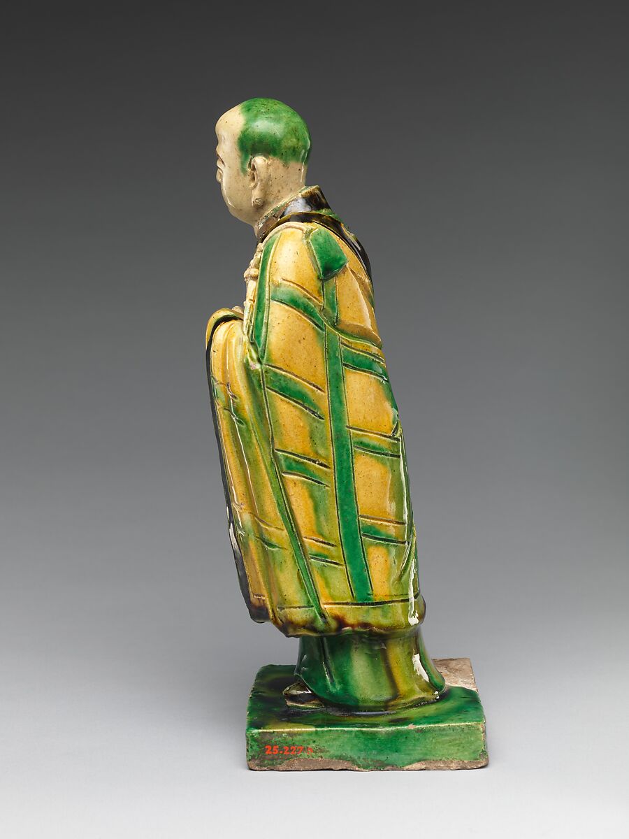 Par nirvana (death and transcendence of the Buddha) and attendant arhats, Qiao Bin (Chinese, active 1481–1507), Earthenware with polychrome glaze, China