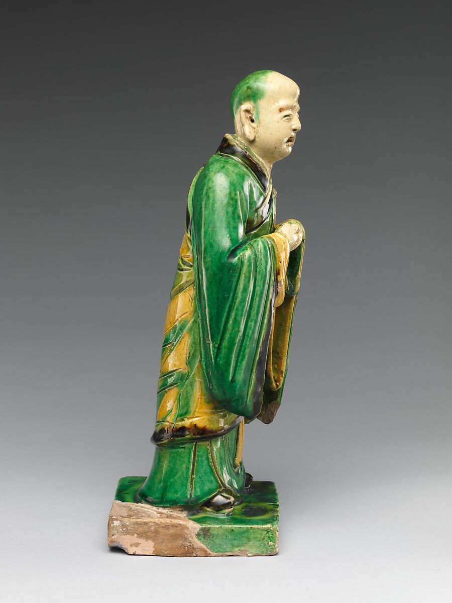 Par nirvana (death and transcendence of the Buddha) and attendant arhats, Qiao Bin (Chinese, active 1481–1507), Earthenware with polychrome glaze, China
