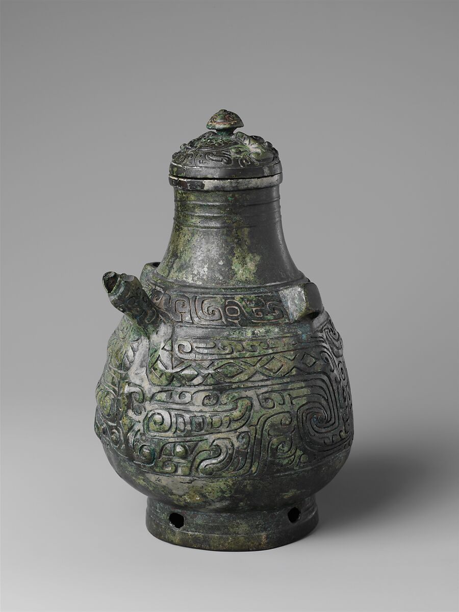 Spouted Water Container (He), Bronze, China 