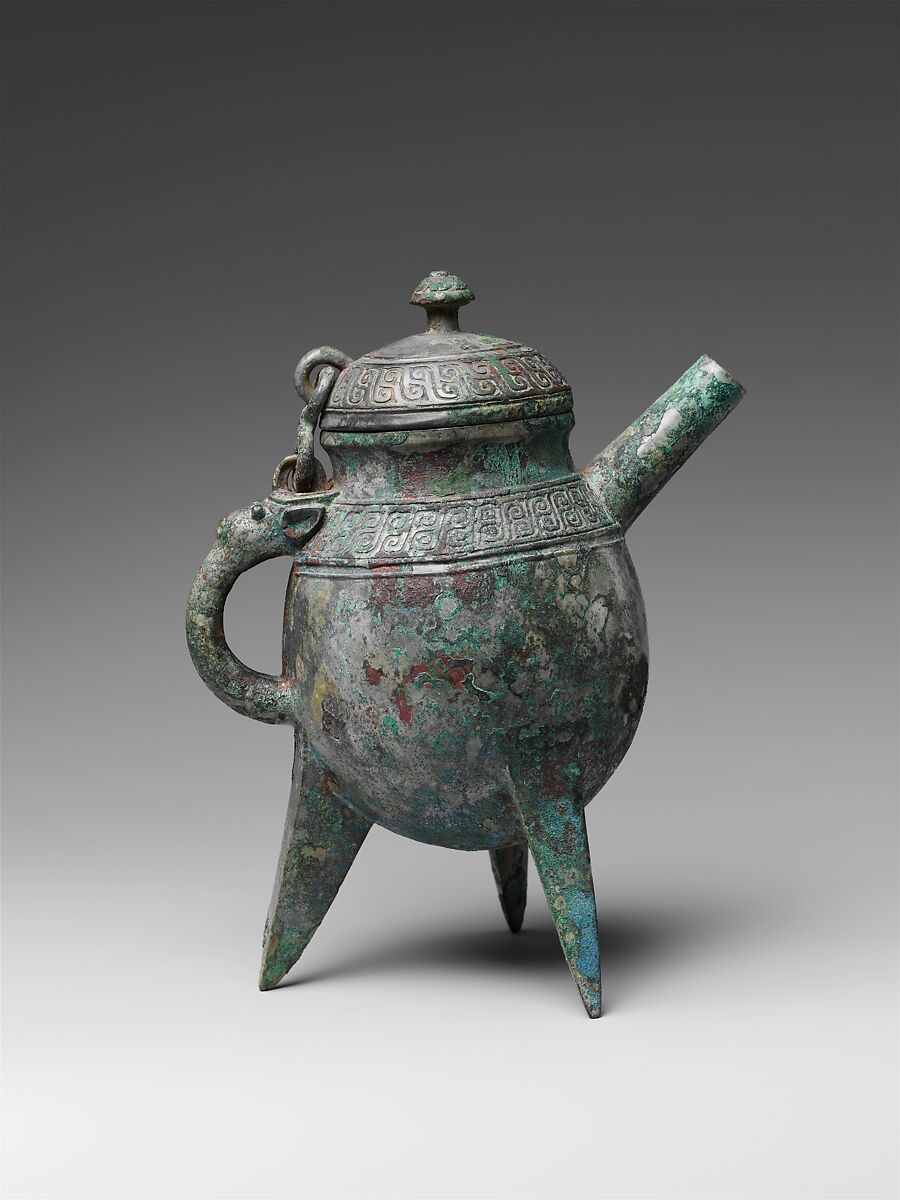 Spouted Water Container (He), Bronze, China