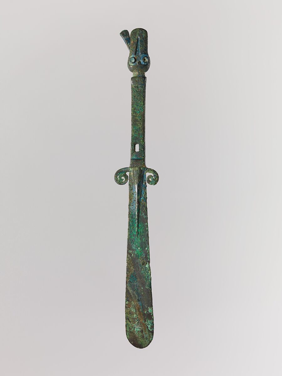 Implement with Curved Blade, Bronze, China