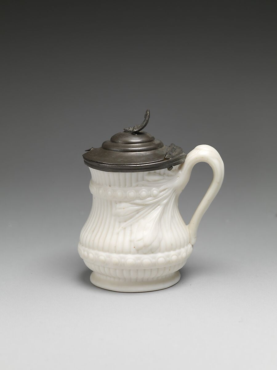 Mustard Pot, Parian porcelain, American 