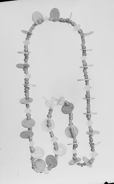 Necklace, Glass, silver, cotton, Guatemalan 