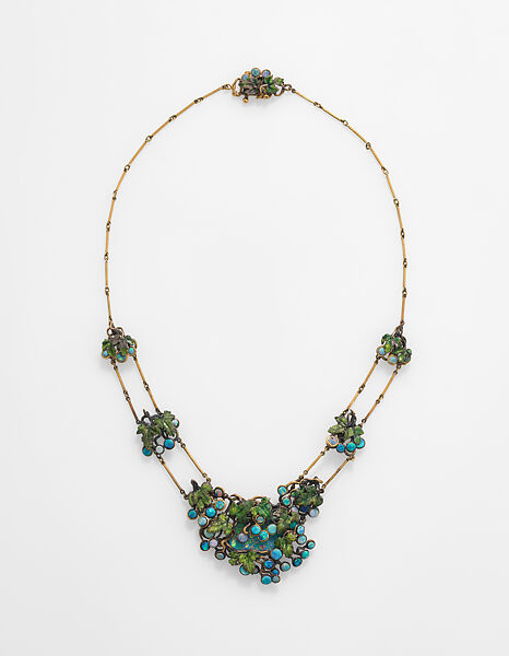 Necklace, Louis C. Tiffany (American, New York 1848–1933 New York), Opals, gold, enamel, American