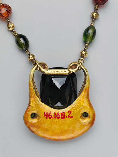Necklace, Designed by Louis C. Tiffany (American, New York 1848–1933 New York), Alexandrite, semi-precious stones, gold, American