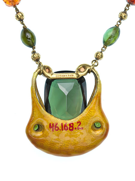Necklace, Designed by Louis C. Tiffany (American, New York 1848–1933 New York), Alexandrite, semi-precious stones, gold, American