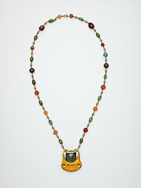 Necklace, Designed by Louis C. Tiffany (American, New York 1848–1933 New York), Alexandrite, semi-precious stones, gold, American