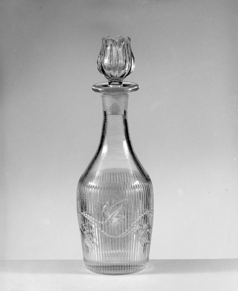 Bitters Bottle, Pressed glass, American 