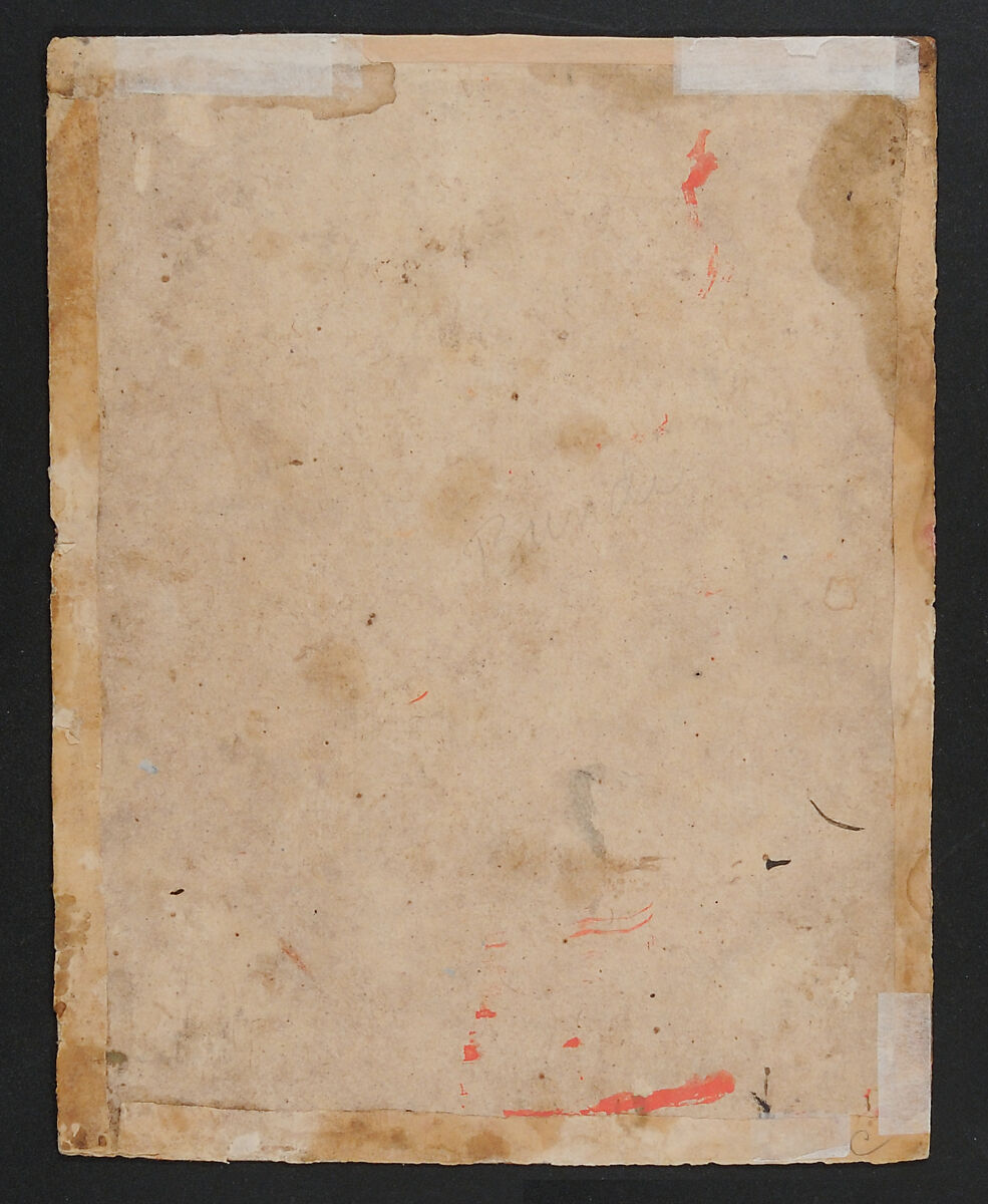 A Female Musician Charms an Antelope, Ink and opaque watercolor on cloth, Western India, Rajasthan, Kota