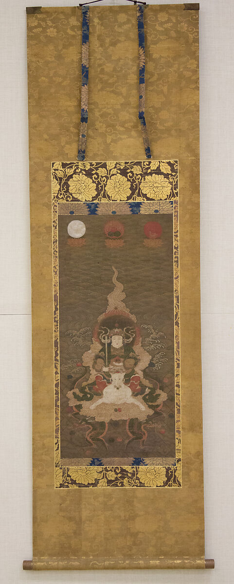 Dakini, Hanging scroll; ink, color, and gold on hemp, Japan