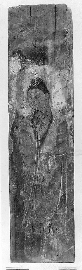 Buddha, Water-based pigment on wood, Xinjiang Uyghur Autonomous Region 