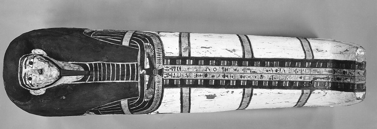 Coffin of Ahmose, Sycomore wood, stucco, paint