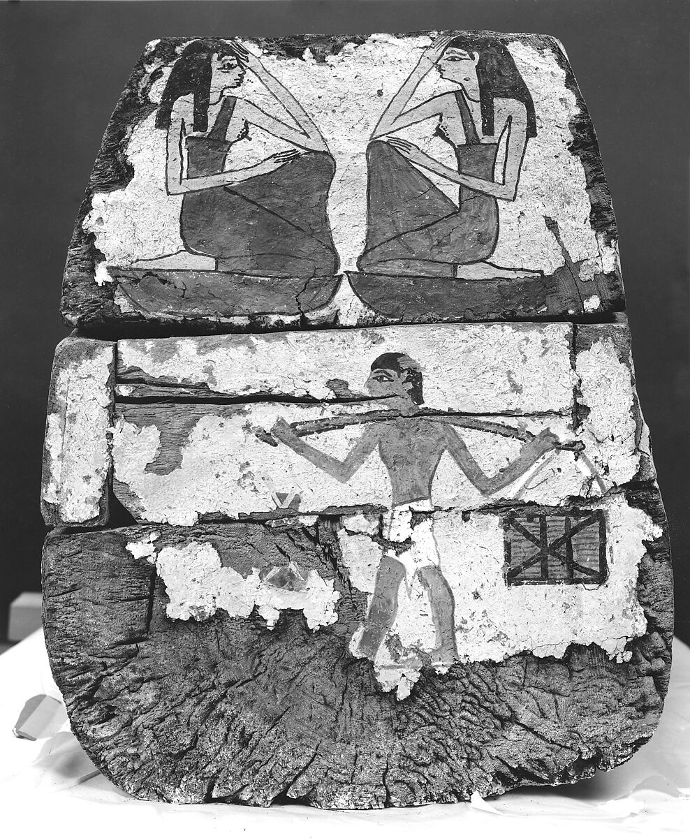 Coffin of Ahmose, Sycomore wood, stucco, paint
