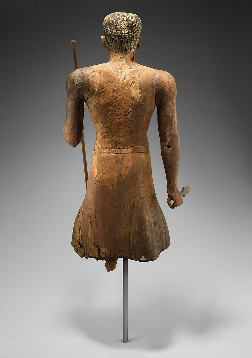 The Statue of the Official Mitry, Acacia, gesso, paint