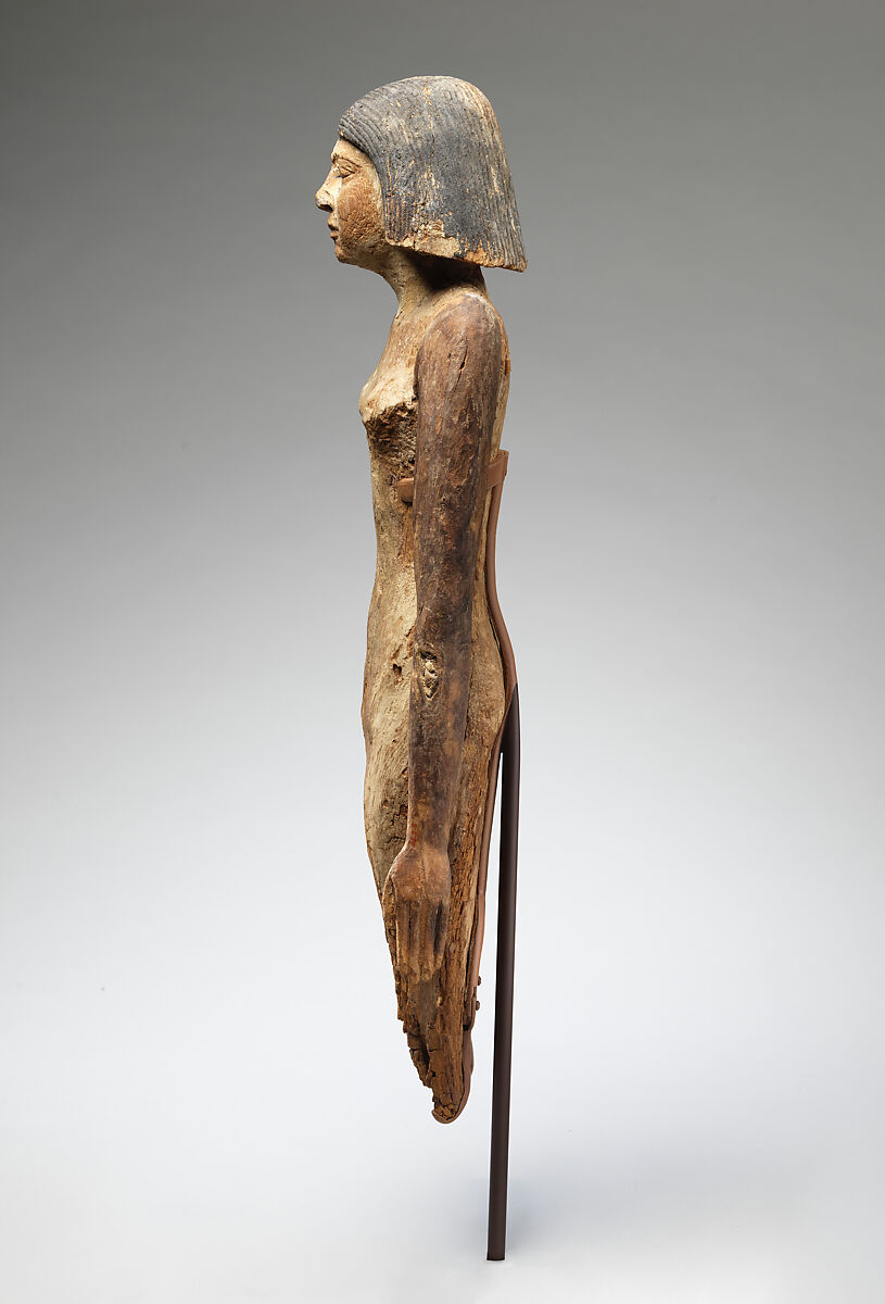 Standing statue of Mitry's wife, Acacia, gesso, paint