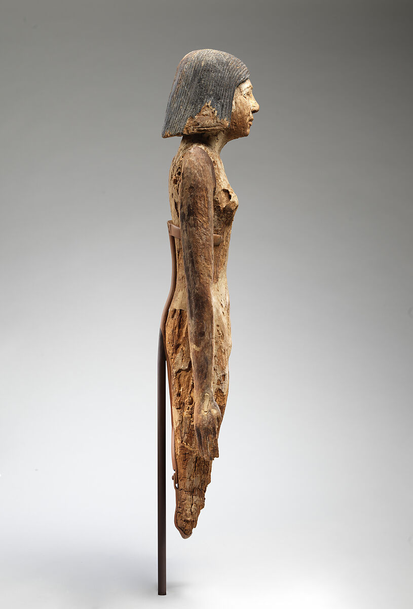 Standing statue of Mitry's wife, Acacia, gesso, paint