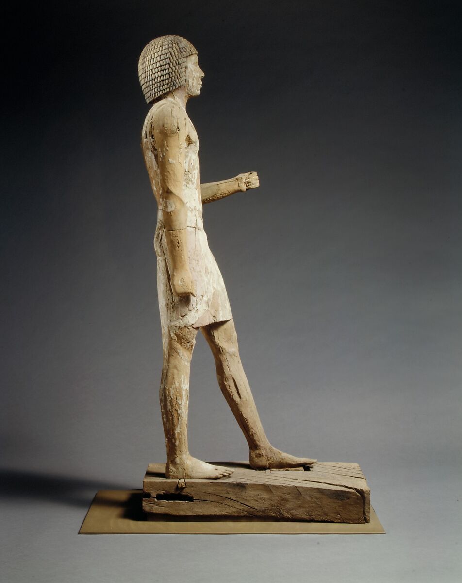Standing statue of Kaemsenu (?), Wood, gesso, paint
