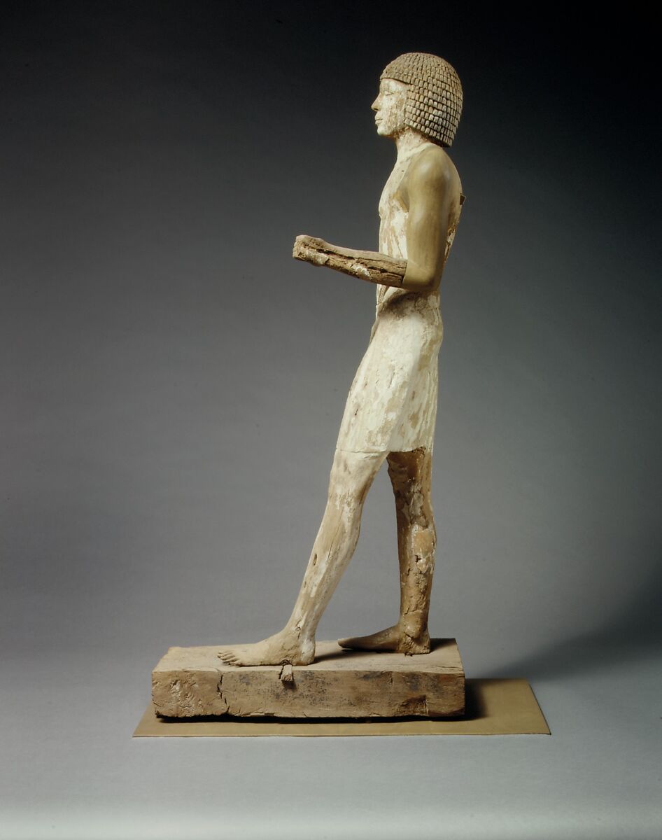 Standing statue of Kaemsenu (?), Wood, gesso, paint
