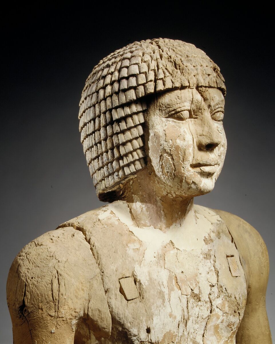 Standing statue of Kaemsenu (?), Wood, gesso, paint