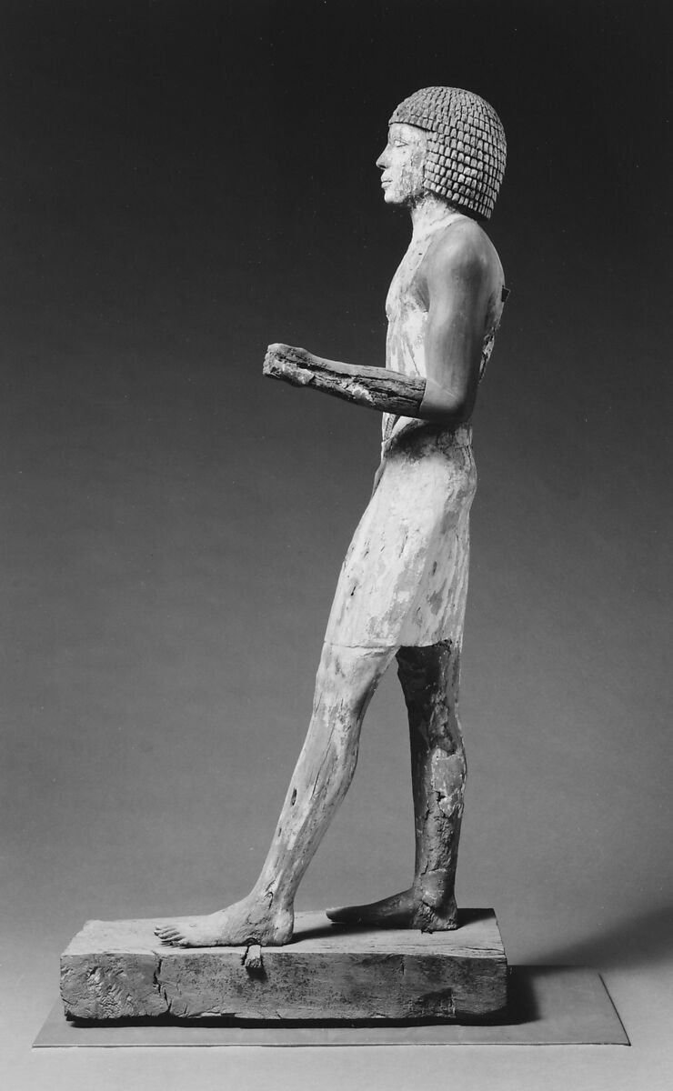 Standing statue of Kaemsenu (?), Wood, gesso, paint