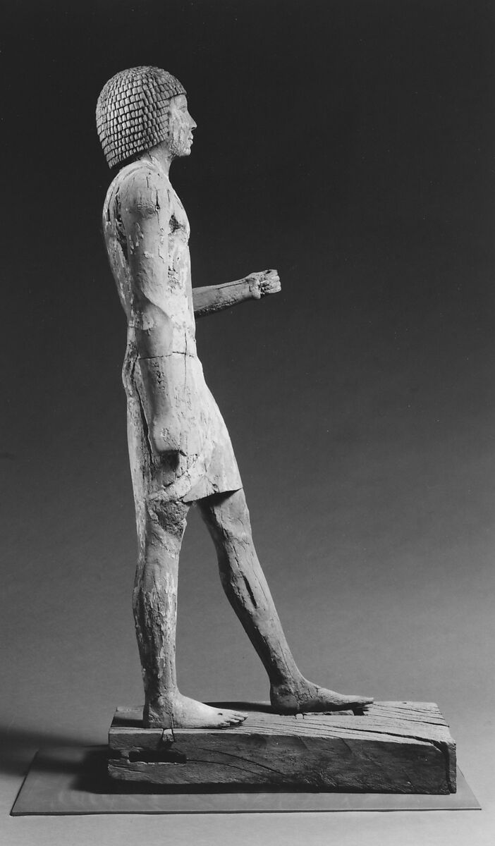 Standing statue of Kaemsenu (?), Wood, gesso, paint